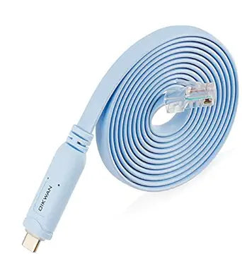 USB-C Cisco Console Cable,OIKWAN 6ft USB Type C to RJ45 Serial Adapter Essential Accessory of Cisco, NETGEAR, Ubiquity, LINKSYS, TP-Link Routers/Switches for Laptops