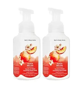 Bath and Body Works Gentle & Clean Foaming Hand Soap 8.75 Ounce 2-Pack (Peach Bellini)