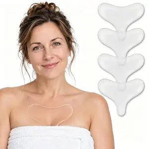 4-Pcs Chest Wrinkle Pads Reusable Silicone Nighttime Patches
