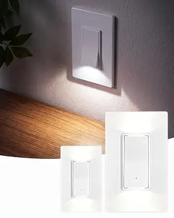 SURAIELEC Illuminated 3-Way Light Switch, 6000K LED Guide Light, UL Listed