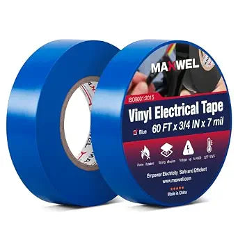 Blue Electrical Tape, Professional Grade Vinyl Wire Insulating