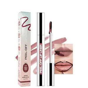 Matte Liquid Lip Stain Peel Off Lip liner Tattoo, Brownish Red Matte Peel Off Lip Stain, Long Lasting Waterproof Lipstick Lip Gloss Stain, Transfer-proof for All Skin Types, 0.12 fl oz 03#