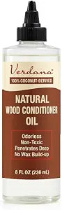 Verdana Natural Wood Conditioner Oil  8 Fl Oz  Plant-Based, Odorless Furniture Conditioner for Wood Tables, Cabinets, Dressers & Antiques  Nourish, Polish & Protect  Non-Toxic Conditioning Oil