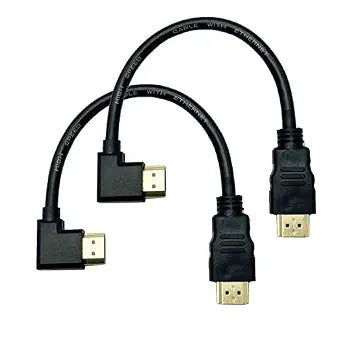 Seadream Angled HDMI 2.1 Cable; 2Pack 8inch 8K Ultra HD HDMI Cable,High Speed 48Gbps 8K@60Hz 4K@144Hz@120Hz@60Hz Dynamic HDR, eARC (Black Right Angled 2Pack)