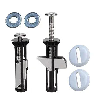 1 Pair Toilet Cover Fixing Screws New M5 Locking Stainless Steel Nut Fitting Expansion Top Mounting Bolt 2.83 Inch Long Toilet Seat Maintenance Part