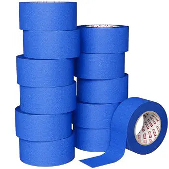 SWRT Blue Painters Tape 2 Inch Wide, 12 Rolls, 55 Yards Each, Clean Removal