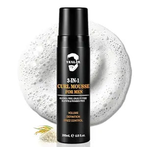 Curl Mousse, Defining & Volumizing Hair Mousse for Men, 6.8 fl oz