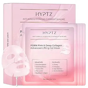 realori Salmon DNA PDRN Collagen Face Mask – Korean Face Mask for Glass Skin – Collagen Face Masks Skincare Overnight Hydrogel – Firming, Hydrating Face Masks, Pink Collagen Mask 4-Pack