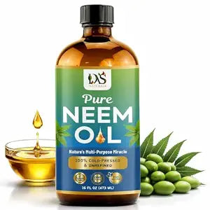Neem Oil Cold Pressed, Pure Unrefined Concentrate, 16 Fl Oz