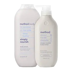 Method Body Wash (18oz) and Lotion (14oz) Gift Set, Simply Nourish