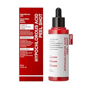 Gentle Exfoliating Serum with Hypochlorous Acid & Rice Extract - Daily Peel Solution for Smooth&Peel Shot for Pores - 80ml