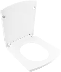 Quiet Close Toilet Seat,Slow Close PP Rectangular Seat with Release Hinges