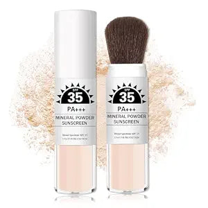 IONSGAKO Mineral Powder Sunscreen SPF35 Setting Powder for Face,Translucent