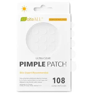 Pimple Patches for Face, 5 Sizes(8,10,12,14,16mm)108 pcs Acne Patches Hydrocolloid Precise Matches Different Sizes Acne, Spot Stickers With Tea Tree Oil Salicylic Acid Centella Covering Zits Blemishes