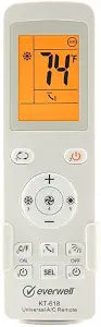 GENERIC Mini Split Universal Remote Control,10000 Codes, Controls 99.9% AC