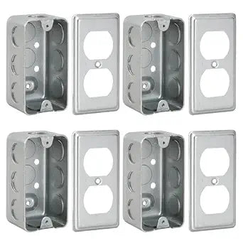 Electrical Box Metal Outlet Boxes,4"2" Handy Box,Pack of 4