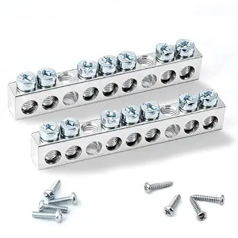 7 Terminal Ground Bar Kit for Square D Load Centers 2 Pack