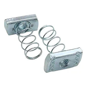 Strut Channel Nuts, 3/8"-16 Spring Channel Nut with Zinc Electroplate Finish, Long Spring Nuts Great for Use with Unistrut Channels (10 Pack)