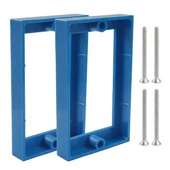 2 Pack 1/2 Inch Single Gang Outlet Box Extender (Blue)