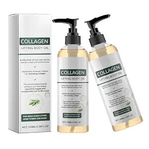 Hydrating Collagen Oil,2pcs Collagen Lifting Body Oil,Collagen Oil for Skin Tightening for Women & Men Helps Soften Appearance of Crepe Skin & Wrinkles (2)