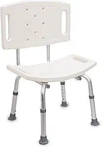 Shower Chair Transfer Bench, Adjustable Bath Seat with Slip Resistant Feet