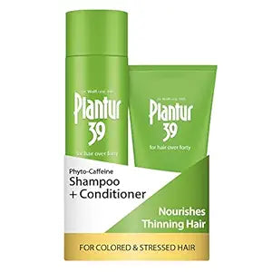 Plantur 39 Phyto-Caffeine Shampoo and Conditioner Set for Colored, Stressed Hair - 8.45 fl oz and 5.07 fl oz