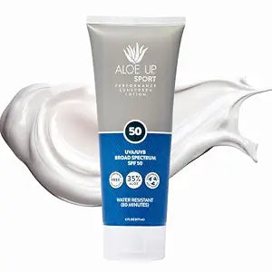 Aloe Up Sport Sunscreen Lotion SPF 50, Water Resistant,6 oz