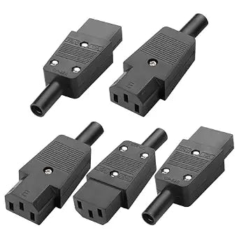 MEIRIYFA IEC320 AC C14 3-Pin Inlet Power Plug Socket Connectors 250V 10A