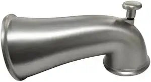 Bathroom Shower Bathtub Faucet Water Outlet Bath Slip-On Pull-up Diverter Tub Spout 4 Inches 1/2" Copper Pipe, Brushed Nickel