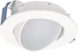 Halo HLA406VWFL9FS1EMWR HLA 4 in. Color Selectable (2700K-5000K) Canless Wide Beam Adjustable Gimbal Integrated Kit LED Recessed Trim, Round, White