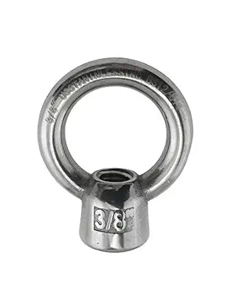US STAINLESS Stainless Steel 316 Lifting Eye Nut 3/8" UNC Marine Grade Pitch of 16