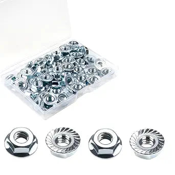 5/16-18 Serrated Flange Hex Nuts for Chainsaw Mower Snowblower