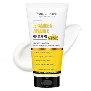Dr. Sheth's Ceramide & Vitamin C Sunscreen SPF 50+, 1.76 Oz/50g