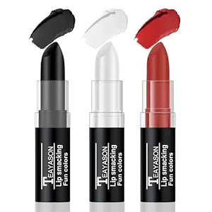 3 Colors Black White Red Face Paint Halloween Clown Makeup Kit