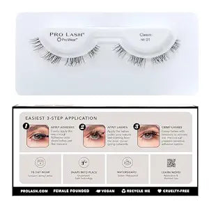 Pro Lash ProWear Lash Clusters, Classic No. 01 - Black, Single Set