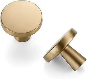 HOME EDIT Champagne Bronze Cabinet Knobs Zinc Pulls Round-5 Style, 10 Pack