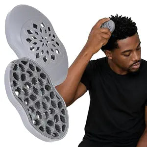Washable Curl Sponge Alternative for Black Men, TPE Curl Defining Brush for 3C-4C Hair, Twist Styling Tool for Natural Coils, Starter Loc Tool, Reusable Barber Styling Tool(1, gray)