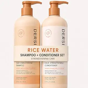Rice Water Hair Growth Shampoo and Conditioner: Hair Growth Shampoo and Conditioner Infused with Biotin and Caffeine for Thinning Hair (Rice Water Shampoo & Conditioner)
