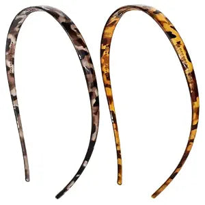 2 Pack Eyewear Headbands Leopard Print Hairband Comfortable Glasses Headbands for Women Fashion Skinny Hairbands