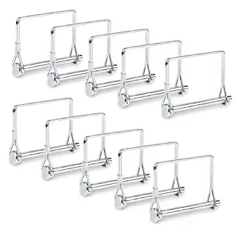 20 PCS Square Pto Pin Shaft Locking Pin 1/4 pin Hitch pin Wire Lock Pin Safety Coupler Pin 1/4" x 2-3/4"for PTO,Farm,Lawn,Hitches,and Garden