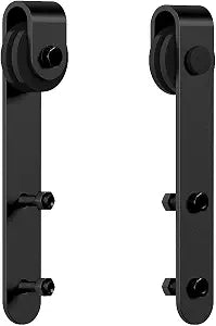 skysen Cabinet Sliding Barn Door Hardware Kit Super Mini Sliding Door Hardware for Wardrobe Cabinet TV Stand (ykd2-Roller Set)