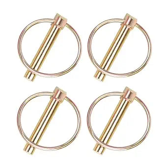4 Pack Lynch Pin Heavy Duty 3/8x1-3/4 inch Trailer Gate Pin Locking Pin Lawn Tractor Hitch Pin Ring Handle Trailer Coupler Pin Durable Secure Fasteners for Trailers Trucks Agricultural Equipment (3/8)