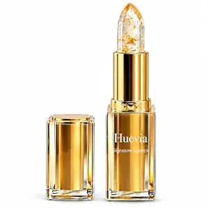Huevia Lipstick, Huevia Signature Lipstick pH Color Changing with Aloe Vera, Vitamin E & 24K Gold, Moisturizing Botanical Lip Color for Smooth, Suitable for All Skin Tones (1 Pack)