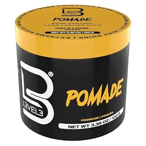L3 Level 3 Pomade for Men, Strong Hold and Brilliant Shine, 3.3 fl oz | Long-lasting hold, adds strength, volume and definition, smooth flexible control, for men's hairstyles