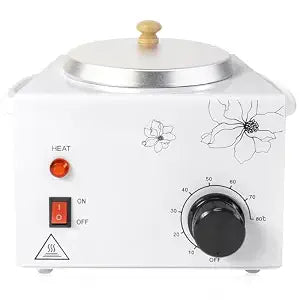 600ML Wax Warmer for Hair Removal, Professional Waxing Heater Pot with Adjustable Temperature for Women Men, with 20 Wooden Wax Sticks