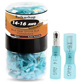 300PCS Waterproof Heat Shrink Electrical Bullet Wire Connectors for Wiring
