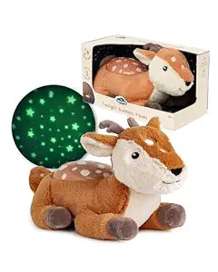 Cloud b Calming Nightlight Star Projector | Gentle Brightness | 3 Colors | 3 Constellations | Auto-Shutoff | Twilight Buddies- Fawn