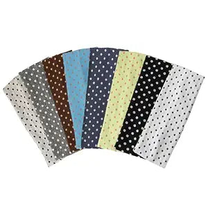 8PCS Classic Polka Dot Fabric Headband, Black and White, Elastic Material, One Size, Comfortable Daily Wear Hair Accessory for Women,