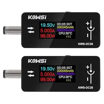 UMLIFE 2PCS 0.96 Inch TFT HD Digital Display DC 5.5 * 2.5 Interface Tester Voltage Ammeter Power Meter 4~30V 0~12AKWS-DC28