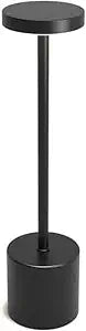 Mikasa 13.3 Inch Rechargeable LED Lamp - Portable Touch Control Desk Lamp with 3 Color Temperatures, Stepless Dimming, 5000mAh Battery, 30 Hour Runtime, USB-C Charging - Black Stick Design
